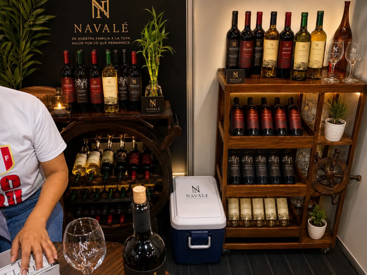 Stand Navalé servido para una degustación